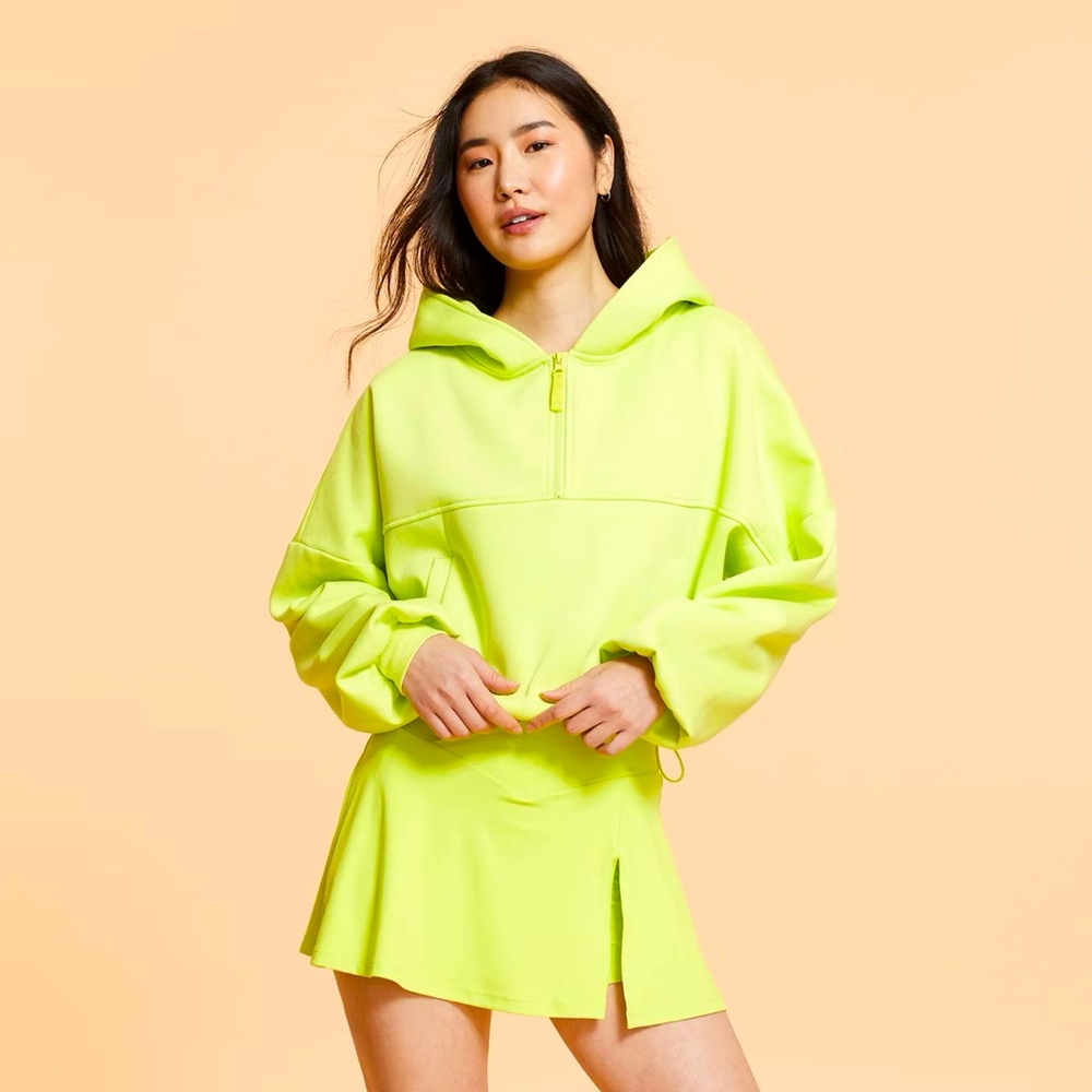 Blogilates Marshmallow Half Zip Hoodie Size S